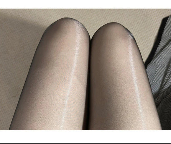 Sexy Lace Bowknot Oil Shiny Thigh High Stockings