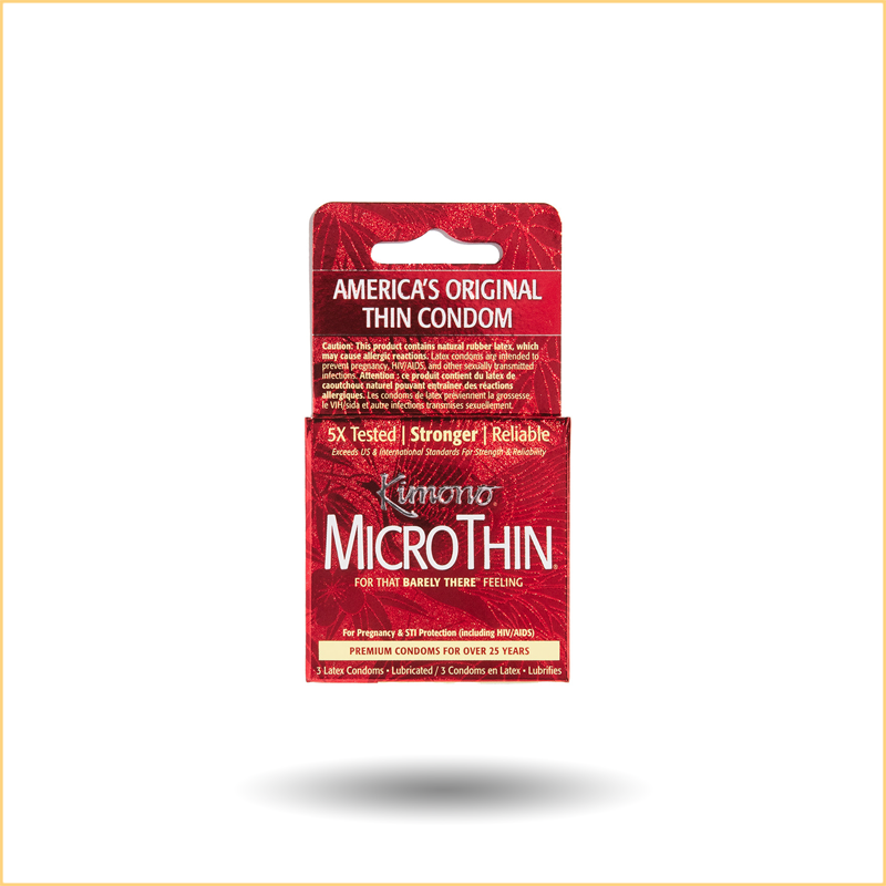 Kimono MicroThin Ultra Thin Condoms – 3 Pack