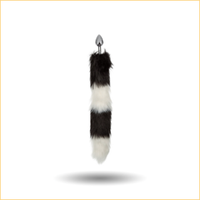 Load image into Gallery viewer, CalExotics Running Wild Black &amp; White Tail Plug