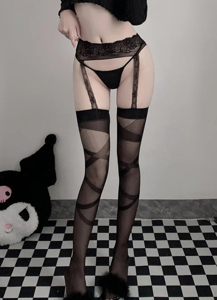 Bold Large Fishnet Lace Pantyhose Stockings