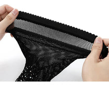 Load image into Gallery viewer, Sparkling Rhinestone Small Mesh Fishnet Stockings
