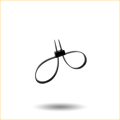 Disposable Plastic Restraint Cuffs – Black Double-Loop Zip Tie