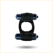 Load image into Gallery viewer, Duo-Vibrating Super Ring in Black