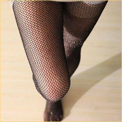 Small fishnet shimmer bodystocking
