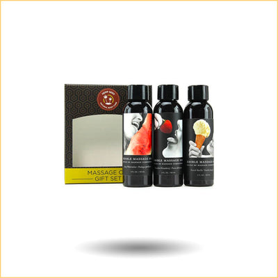 Hempseed Edible Massage Oil Gift Set in 2oz/60mL x 3