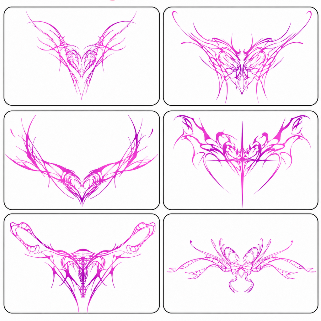 Sexy Succubus Color-Changing Temporary Tattoos 6Pcs