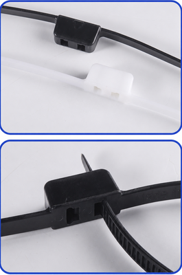 Disposable Plastic Restraint Cuffs – Black Double-Loop Zip Tie