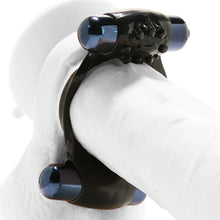 Load image into Gallery viewer, Duo-Vibrating Super Ring in Black