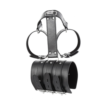 Black Leather Behind-the-Back Restraint Harness