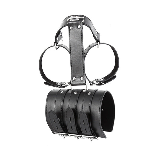 Black Leather Behind-the-Back Restraint Harness