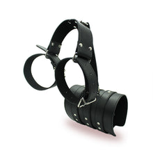 Load image into Gallery viewer, Black Leather Behind-the-Back Restraint Harness