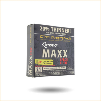 Kimono MAXX Large Flare Condoms in 12 Pack & 24 Pack