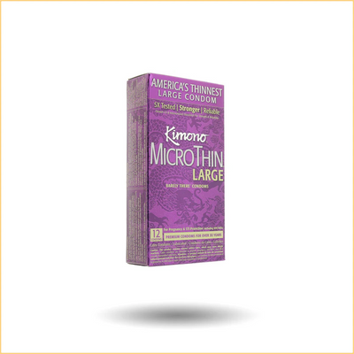 Kimono MicroThin Plus Large Condoms in 3 Pack & 12 Pack