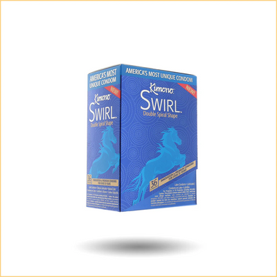 Kimono Swirl Double Spiral Shape Condoms in 12 Pack & 36 Pack
