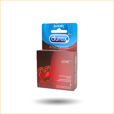 Love Lubricated Condoms in 4 Pack