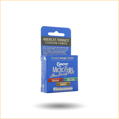 MicroThin Variety Pack Condoms in 3 Pack & 12 Pack