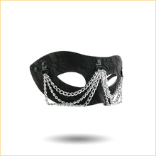 Load image into Gallery viewer, Sincerely Chained Lace Mask in Black