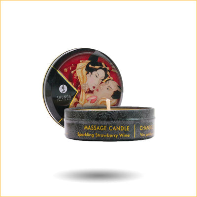 Mini Massage Candle 1oz/30ml in Sparkling Strawberry Wine