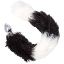 Load image into Gallery viewer, CalExotics Running Wild Black &amp; White Tail Plug