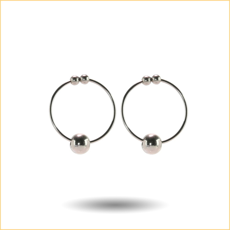 nipple play Non-Piercing Nipple Rings in Silver