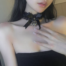 Load image into Gallery viewer, Lace Fringed Bell BDSM Collar