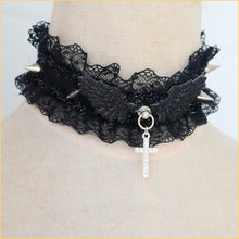 Load image into Gallery viewer, Lace Rivet Leash BDSM Collar