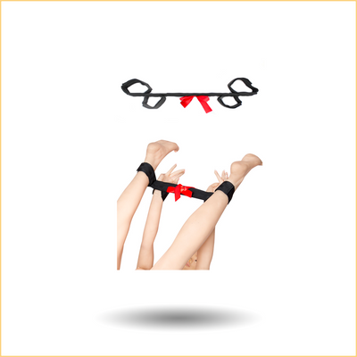 Red Satin Cross-Shaped Hand and Foot Binding Straps