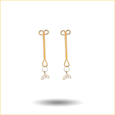 Metallic Gold Fish Tail Nipple Clamps