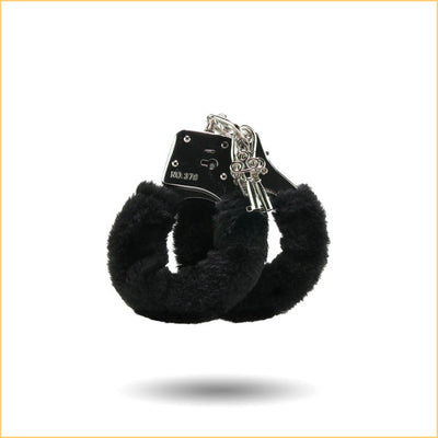 Black Furry Handcuffs