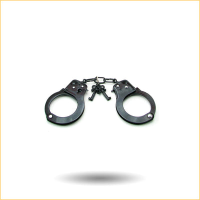 Black Steel BDSM Handcuffs