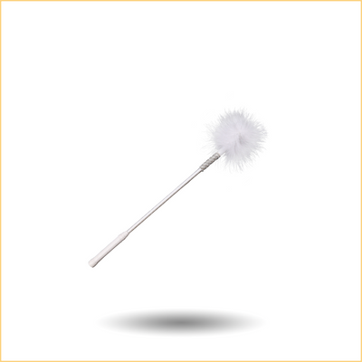 Long Handle White Feather Teaser