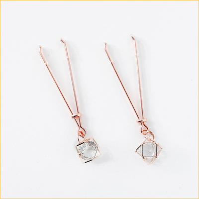 Rose Gold Slim Diamond Nipple Clamps