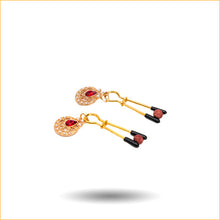 Load image into Gallery viewer, Red gem nipple clamps