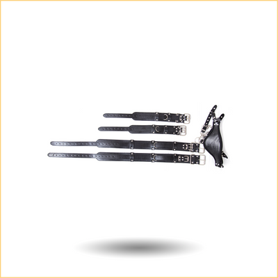 Black Leather Thigh Suspension Bondage Restraint