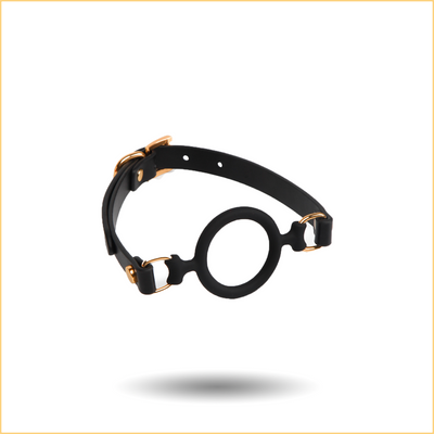 Jiudoujiu Silicon Ring Ball Gag in Black