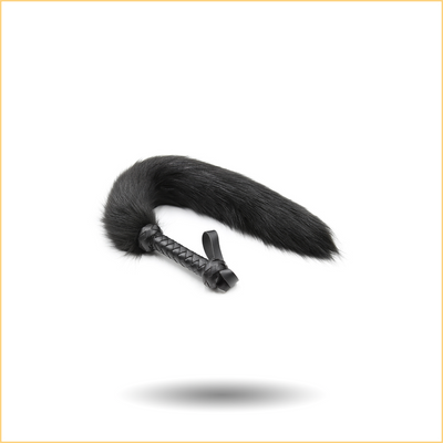Black SM Fluffy Tail Training Whip