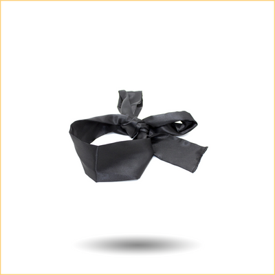 Black Satin Blindfold for BDSM Play