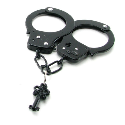 Black Steel BDSM Handcuffs