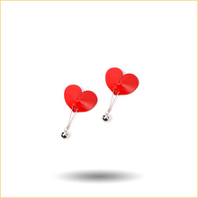 Load image into Gallery viewer, Leather Heart-Shaped Nipple Clamps