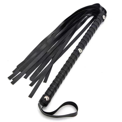 Long PVC Fetish Whip for Sensual BDSM Training