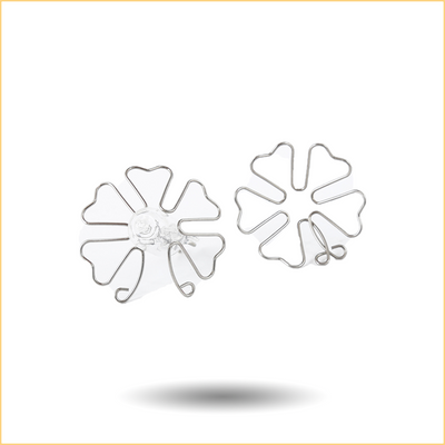 Silver Floral Wire Nipple Clamps