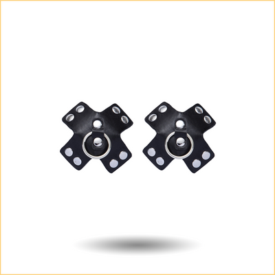 Leather Iron Ring Nipple X-Pasties